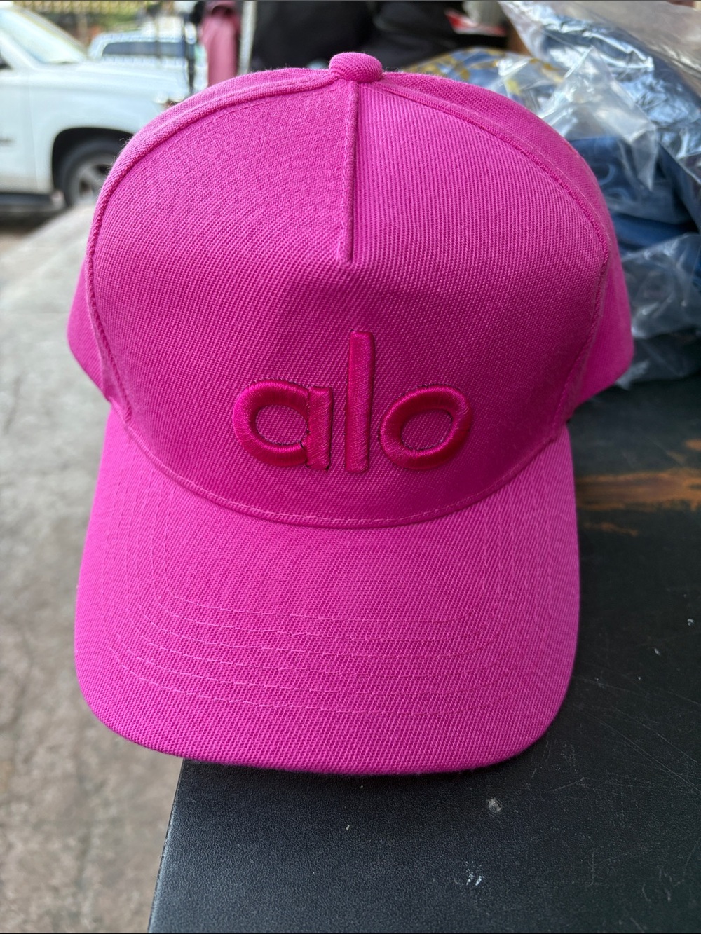 alo Logo Hot Pink Baseball Cap